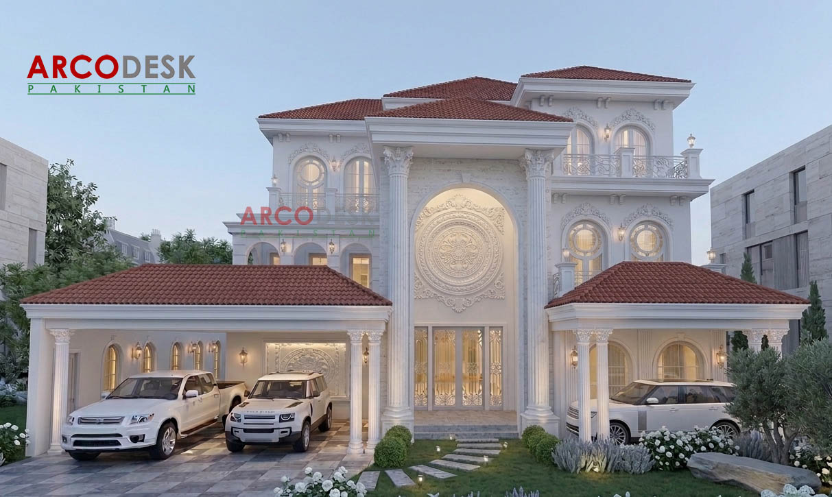 2 Kanal Beautiful Spanish Villa Design in Rawalpindi