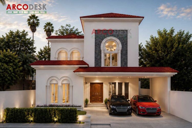 Beautiful Stylish Spanish House Design in DHA Islamabad