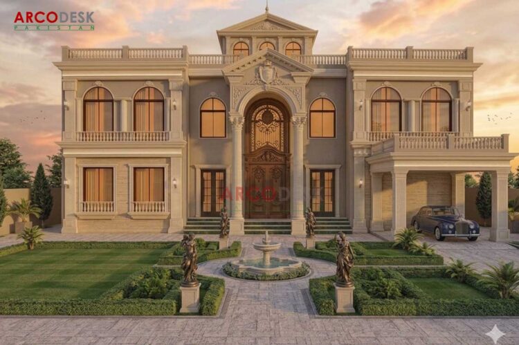 Beautiful Classical House Design in Mandi Bahauddin