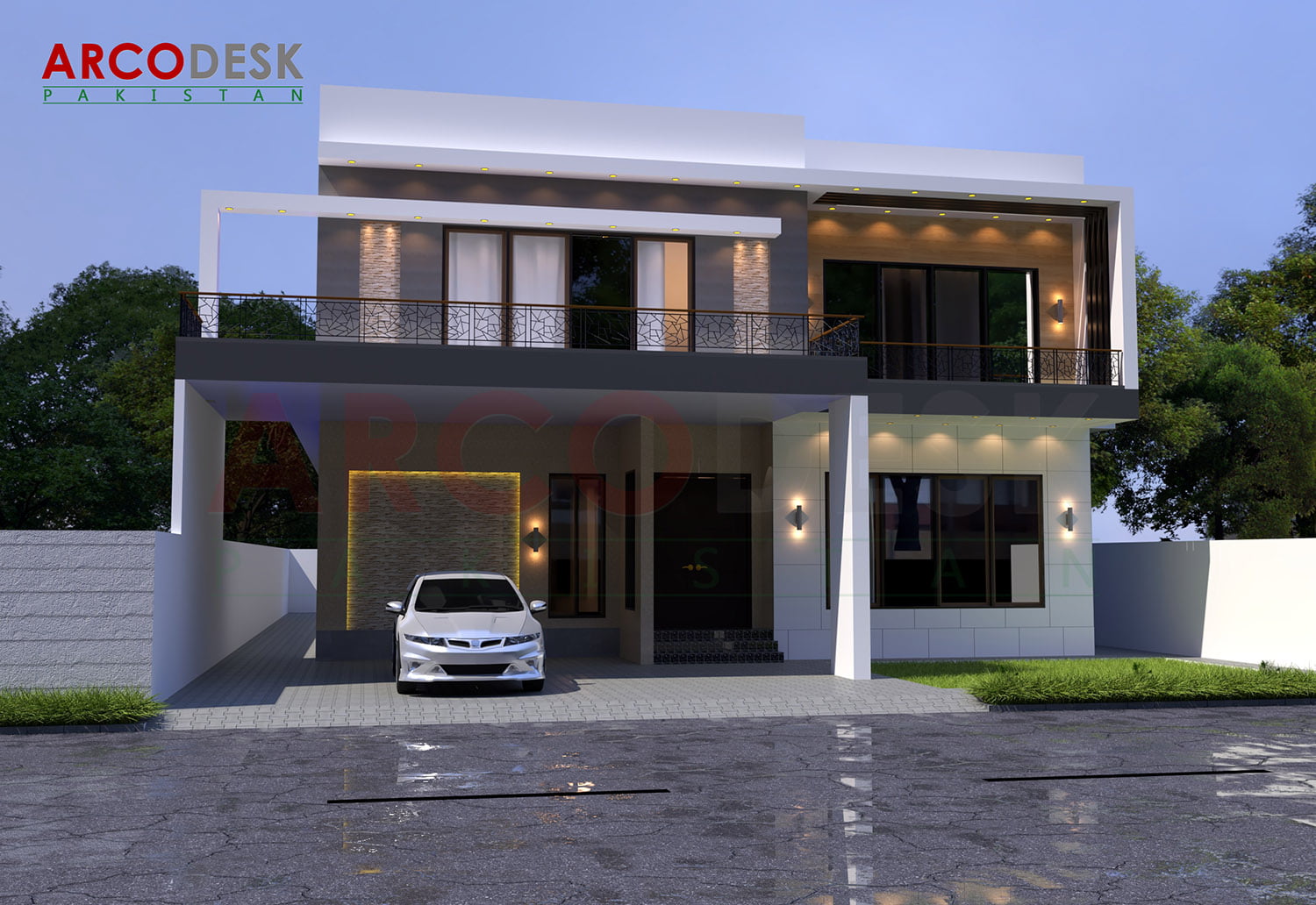 1 Kanal Contemporary House Design at Bahria Enclave Islamabad