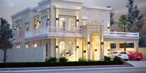 1 Kanal Classical House Design At FGEHA G13 Islamabad 500x250