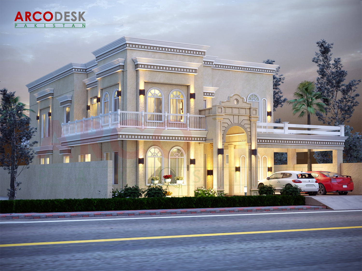 1 Kanal Beautiful Classical House Design at FGEHA G13 Islamabad