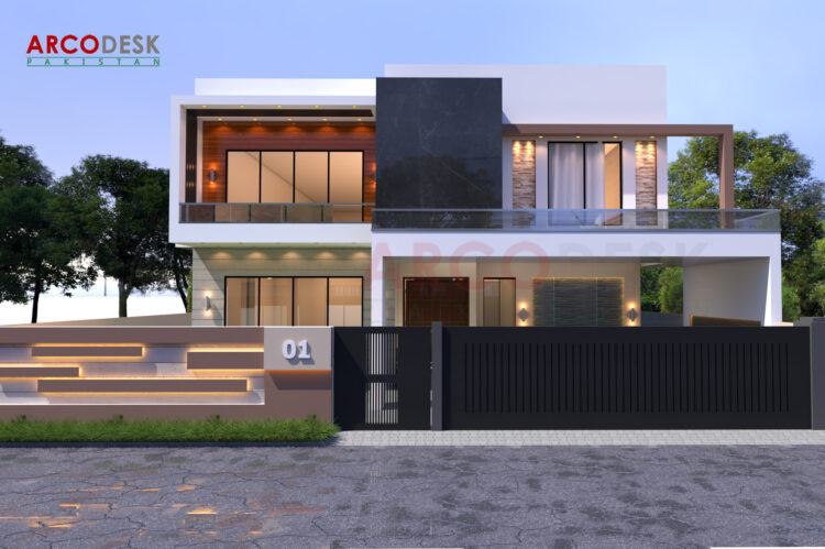 1 Kanal Modern House Design at FGEHA G-14 Islamabad