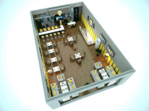 Fast Food Cafe Interior Design By ArcoDesk Pakistan