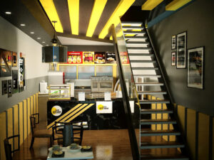 Fast Food Cafe Interior Design at Gulberg Islamabad