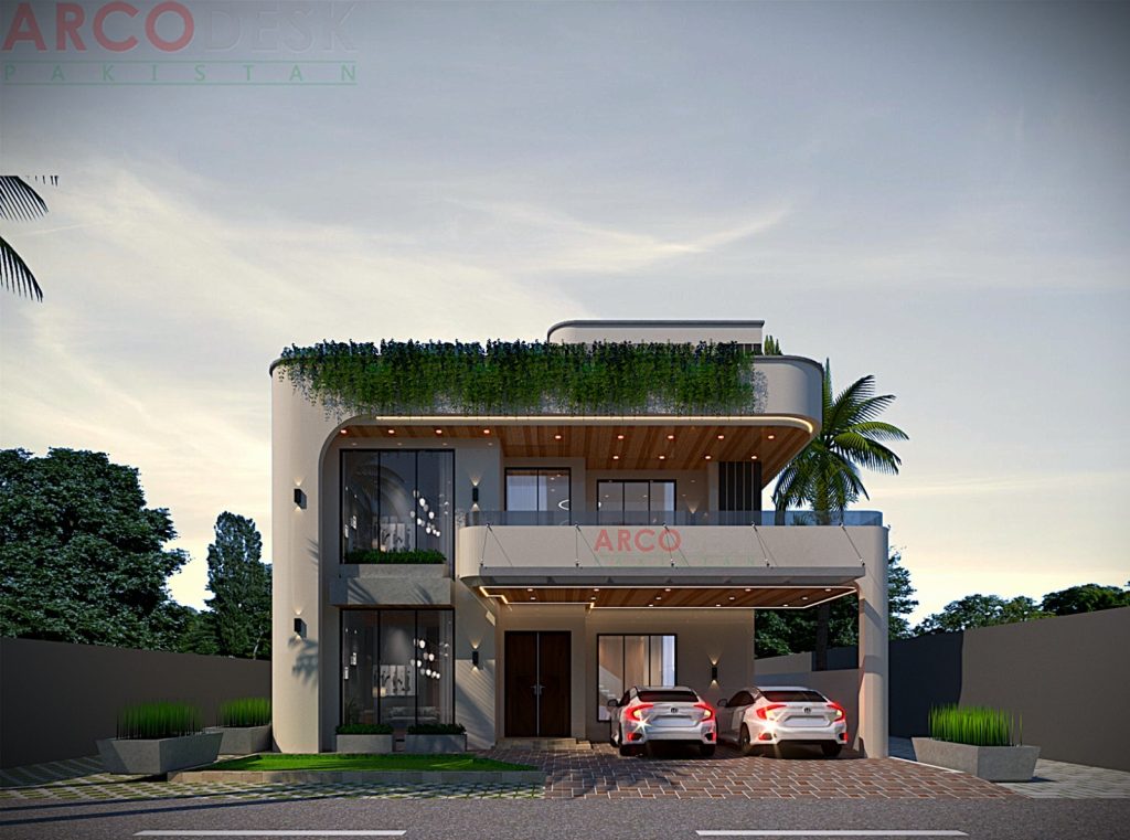14 Marla Contemporary Modern House Design in Faisal Margalla City Rawalpindi