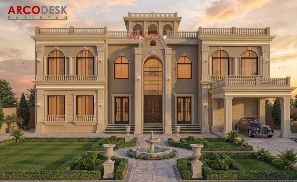 Beautiful Classical House Design in Mandi Bahauddin, Punjab
