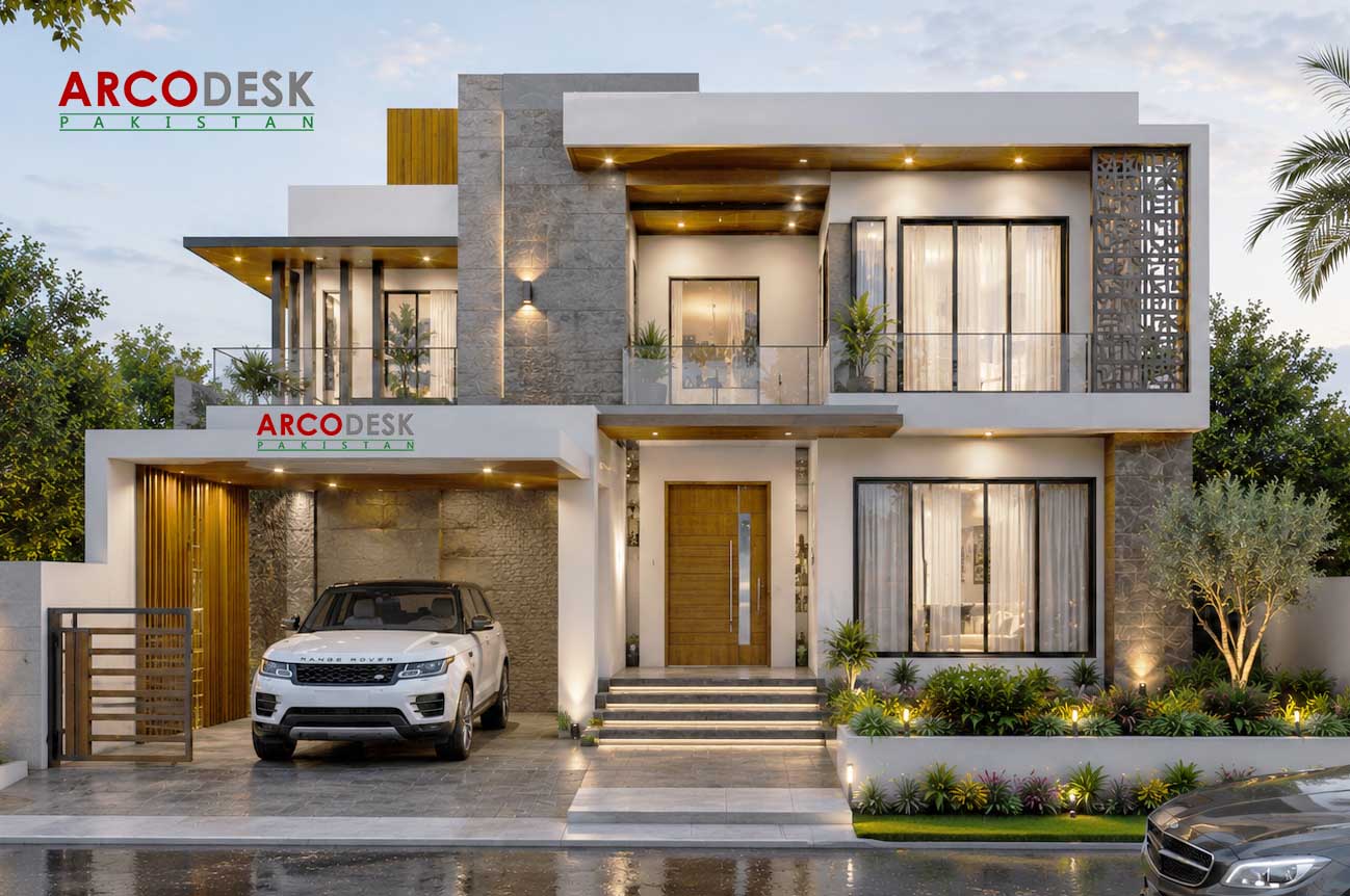 Contemporary Modern House Design in Park View City Islamabad