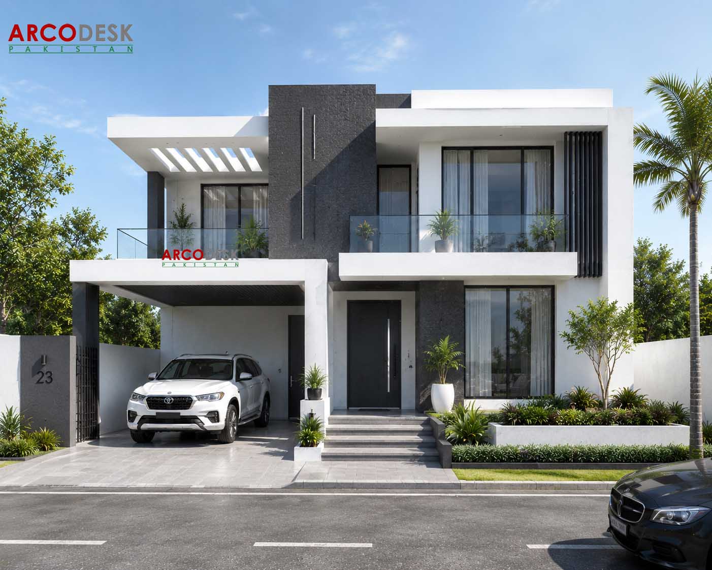 1 Kanal Elegant Modern House Design in Airport Green Garden Rawalpindi