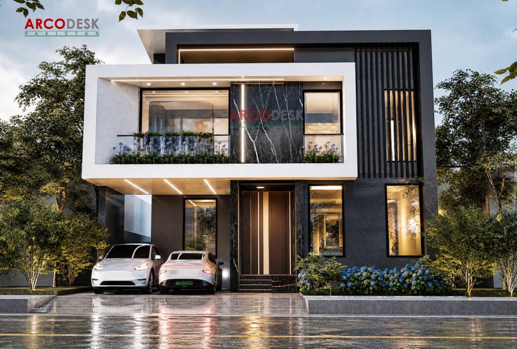 Contemporary Modern House Design in Faisal Hills Taxila