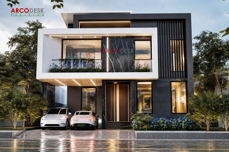 Contemporary Modern House Design in Faisal Hills Taxila