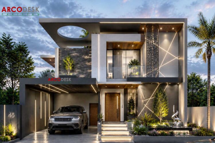 Elegant Modern House Design in DHA Phase 5 Islamabad