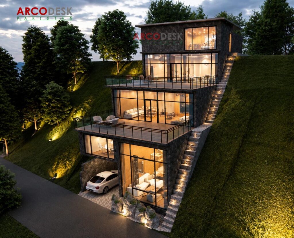 Modern House Design in Murree by ArcoDesk Pakistan