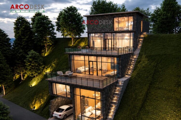 Modern House Design in Murree by ArcoDesk Pakistan